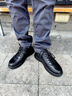 紅蜻蜓男鞋秋季牛皮軟底跑步鞋男士耐磨商務(wù)輕便休閑鞋EXA350361黑色41 曬單實(shí)拍圖