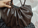 感復古油蠟皮小包包女式2026新款秋冬季百搭斜挎包手提褶皺包 黑色 升級加厚版 曬單實(shí)拍圖
