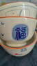 墨色中式陶瓷米飯碗家用新年福字專(zhuān)用吃飯小碗一人一色飯碗5色裝含筷 曬單實(shí)拍圖
