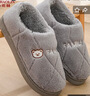 俞兆林棉拖鞋男女居家用室內簡(jiǎn)約保暖毛絨包跟防滑棉鞋 YI004 曬單實(shí)拍圖