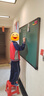 臻格工廠(chǎng)超大黑板廣東大學(xué)校教師用教室墻掛式大白板教學(xué)家用寫(xiě)字板磁性綠板可定制尺寸大推拉黑板廠(chǎng)家 升級加厚香檳金邊框 90x120cm 曬單實(shí)拍圖