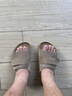 HELEON【意大利牛反絨】 勃肯一字拖軟木拖鞋魔術(shù)貼外穿防滑休閑涼鞋 灰棕色 39 男碼 曬單實(shí)拍圖