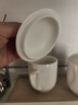 金鑲玉茶杯茶具個(gè)人家用會(huì )議室帶蓋大號陶瓷羊脂玉白瓷 HL辦公杯 曬單實(shí)拍圖