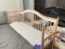 哈卡達嬰兒床無(wú)縫拼接兒童拼接床實(shí)木大床新生兒寶寶加寬床邊可升降調節 單床+10cm4D空氣床墊+天鵝白床圍 200*60cm 曬單實(shí)拍圖