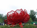 不銹鋼花朵雕塑定制戶(hù)外玫瑰花荷花仿真水景觀(guān)裝飾品抽象藝術(shù)擺件 定制款式一 曬單實(shí)拍圖