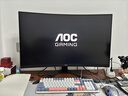 AOC 31.5英寸2K顯示器高刷電競1MS響應低藍光不閃屏臺式電腦外接筆記本液晶游戲直面曲面高清顯示屏幕 CQ32G4E 2K曲面180HZ 1500R曲率 曬單實(shí)拍圖
