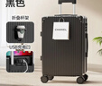 袋鼠（KANGAROO）多功能行李箱大容量拉桿箱男大號皮箱密碼箱女生大號旅行箱登機箱 B607【尊貴黑】多功能-單箱 28英寸 【長(cháng)途出行】 曬單實(shí)拍圖