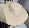 黛米安妮莎蕾絲蝴蝶結大帽檐沙灘草帽女2025年春新款海邊遮陽(yáng)防曬太陽(yáng)帽子潮 米色 均碼（56cm-58cm） 曬單實(shí)拍圖