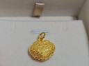 周生生黃金吊墜 足金長(cháng)命鎖寶寶禮物不含項鏈09300P 計價(jià) 3.35克 曬單實(shí)拍圖