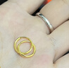 中國黃金（CHINA GOLD）黃金光圈耳飾足金時(shí)尚素圈光面圓形耳環(huán)養耳洞送女友老婆38節禮物 足金光圈耳環(huán)約0.33g 曬單實(shí)拍圖