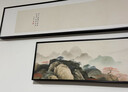 翁畫(huà)師見(jiàn)山字畫(huà)新中式客廳裝飾畫(huà)背有靠山沙發(fā)背景墻掛畫(huà)禪意茶室壁畫(huà) T137649（單發(fā)上面一幅見(jiàn)山） 15*90厘米【建議3m-3.5m墻面】（兩幅搭配更好看） 高清藝術(shù)油畫(huà)布（質(zhì)感紋理） 【雅典黑】鋁合金拉絲外框 曬單實(shí)拍圖