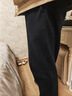 京東京造闊感男士休閑褲子男款寬松運動(dòng)褲長(cháng)褲褲腳抽繩春夏季新款 黑色 L 曬單實(shí)拍圖