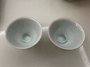 蘇氏陶瓷卵青功夫茶杯開(kāi)片冰裂品茗杯兩個(gè)裝簡(jiǎn)裝款 曬單實(shí)拍圖
