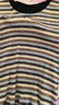 闊色（kuose）撞色條紋修身休閑短袖T恤女2025春夏季新款設計感花邊上衣秋 條紋 M 曬單實(shí)拍圖