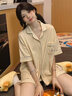 阿寶莉2026年新款夏季天格子短袖睡衣女士短褲大碼家居服薄款套裝可外穿 91248女【不帶胸墊】 L 建議體重100-120斤 曬單實(shí)拍圖