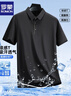 羅蒙（ROMON）翻領(lǐng)Polo衫男2026春夏新款商務(wù)休閑易打理純色T恤衫 501黑色【彈力短袖款】 2XL （建議140-155斤） 曬單實(shí)拍圖