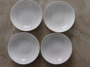 斯凱綈（Sky Top）盤(pán)子骨瓷吃碟家用陶瓷小調味碟純白餐具醬油醋碟4英寸4件套裝 曬單實(shí)拍圖