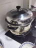 蘇泊爾SUPOR 蒸鍋真味鮮不銹鋼雙層復底28cm蒸魚(yú)鍋加高鍋蓋蒸籠EZ28BS04 曬單實(shí)拍圖