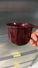 MUJI炻瓷 馬克杯 水杯杯子 桌面 帶把手 咖啡杯 家用  暗紅色 S 330ml 曬單實(shí)拍圖