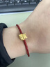 周六福3D硬金招財貓黃金轉運珠男女足金生日禮物A1610417 約0.88g 曬單實(shí)拍圖