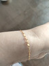 中國黃金（CHINA GOLD）黃金手鏈足金精品瓦片鏈手鏈可調節百搭素鏈生日禮物女 約0.66g 曬單實(shí)拍圖