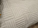 冬季泡芙絨橫豎紋全蓋沙發(fā)巾防貓抓加厚防滑簡(jiǎn)約沙發(fā)套毛毯通用 毛絨加厚橫豎紋沙發(fā)巾-奶白色 180*420cm 曬單實(shí)拍圖