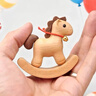 默然諾爾超可愛(ài)手工搖搖馬實(shí)木桌面擺件車(chē)載擺件小馬卡通本命年木質(zhì)裝飾品 櫸木-mini搖搖木馬【手工】 曬單實(shí)拍圖