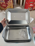 米幫手烤魚(yú)盤(pán)長(cháng)方形烤魚(yú)鍋可明火不銹鋼盤(pán)子方盤(pán)小吃盤(pán)燒烤盤(pán)燃氣海鮮盤(pán) 特厚帶蓋【大號深盤(pán)41*24*8.5】 曬單實(shí)拍圖