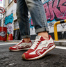 梵哲旅時(shí)尚ins潮運動(dòng)休閑板鞋透氣網(wǎng)面增高運動(dòng)老爹鞋 紅色 40 曬單實(shí)拍圖