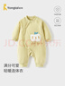 童泰（TONGTAI）嬰兒連體衣秋冬季純棉夾棉寶寶衣服兒童哈衣薄棉爬服黃色73cm 曬單實(shí)拍圖