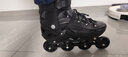 特步輪滑鞋成人男女童溜冰鞋休閑平花專(zhuān)業(yè)兒童滑輪鞋大學(xué)生滑冰旱冰鞋 黑色不閃+套裝+收納包 L （適合運動(dòng)鞋碼39-44碼） 曬單實(shí)拍圖