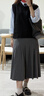 優(yōu)衣庫女裝寬褶中裙/半身裙裙子479916 488364 488364/08深灰色 M 曬單實(shí)拍圖