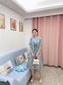 佰藍(lán)嬌時(shí)尚洋氣質(zhì)西裝連衣裙女2025夏季新款小香風(fēng)碎花裙子夏天兩件套裝 藍(lán)色 M (推薦95-105斤) 曬單實(shí)拍圖