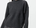 優(yōu)衣庫女裝舒芙蕾半高領(lǐng)針織衫/毛衣毛衫479158 08 深灰色 3XL /170/108C 曬單實(shí)拍圖