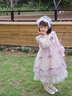 G.duck小黃鴨童裝洛麗塔公主裙女童連衣裙春秋季蝴蝶結生日禮服蓬蓬裙女 粉紫色 100 建議2~3歲（ 90-100cm） 曬單實(shí)拍圖