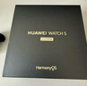 華為（HUAWEI）手表WATCH 5【國補15%】智能運動(dòng)健康eSIM獨立通話(huà)血氧呼吸體溫監測風(fēng)險評估男女士朋友禮物4Pro 46mm蒼穹黑丨黑色氟橡膠表帶【皮表帶+貼膜】 曬單實(shí)拍圖