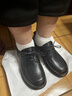 奧康（Aokang）女鞋春秋季小皮鞋女系帶圓頭百搭通勤牛津鞋厚底配裙女單鞋LH 曬單實(shí)拍圖