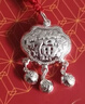 中國黃金吉言百福足銀項鏈寶寶銀鎖長(cháng)命鎖嬰兒滿(mǎn)月周歲禮物送新生兒見(jiàn)面禮 吉言平安鎖項鏈寶寶款-京速達 曬單實(shí)拍圖
