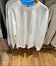 優(yōu)衣庫男裝女裝柔軟圓領(lǐng)T恤/休閑長(cháng)袖上衣479783 00 白色 L 曬單實(shí)拍圖