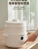 九陽(yáng)（Joyoung）1.8L容量隔水電燉鍋 智能預約定時(shí)全自動(dòng)安全防干燒養生燉盅 家用多功能白瓷內膽防燙把手隔水燉鍋 智能隔水燉 1.8L +【0.5Lx2】?jì)饶?蒸架 曬單實(shí)拍圖