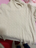 優(yōu)衣庫女裝可機洗紐花針織連帽套頭衫478871 01 乳白色 S /155/80 曬單實(shí)拍圖
