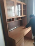 芝華仕實(shí)木生態(tài)板電腦桌書(shū)桌書(shū)架組合一體桌家用臥室學(xué)生學(xué)習桌辦公桌 【升級18mm實(shí)木板材】胡桃色電腦桌-包安裝 D03 140x60x162cm 曬單實(shí)拍圖