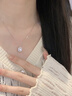 CHOMEL KINSEYS999純銀小方糖鋯石項鏈女2025年新款鎖骨鏈高級感送女友七夕禮物 S999純銀方糖項鏈 曬單實(shí)拍圖