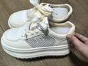 天美意2026夏新款商場(chǎng)同款純色百搭網(wǎng)面透氣小白鞋女板鞋BM781BM6 米白色 38 曬單實(shí)拍圖