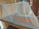 新款學(xué)生折疊蚊帳免安裝便攜式宿舍神器單人床家用成人密網(wǎng)防蚊罩 寶藏藍（加固防倒） （宿舍1米床）長(cháng)190*寬80*高80cm 曬單實(shí)拍圖