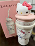 名創(chuàng  )優(yōu)品（MINISO）三麗鷗保溫杯凱蒂貓公仔冰霸杯車(chē)載大容量居家辦公室水杯700ml 曬單實(shí)拍圖