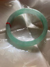 老坑翡翠手鐲緬甸冰種油青飄花玉手鐲女正圈平安鐲淺綠玉鐲子正品 57圈口 曬單實(shí)拍圖