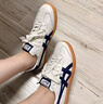 Onitsuka Tiger鬼塚虎復古德訓鞋耐磨平底男女鞋休閑板鞋百搭 TOKUTEN 淺灰色/深藍色 41.5 曬單實(shí)拍圖
