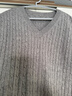 MUJI女式 可水洗 纜繩花紋 背心馬甲 女裝26年春季款 BA1RBA6S 灰色 M (160/84A) 曬單實(shí)拍圖
