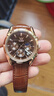 歐利時(shí)（OLEVS）瑞士認證手表男夜光防水男士手表多功能石英表品牌男表禮物送老公 玫咖皮帶/98%選擇升級版+終身保 曬單實(shí)拍圖